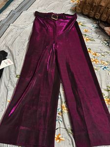 Shimmering Purplish pink Palazzo Pants