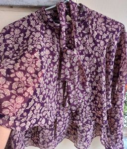 Mauve Printed Fashionable Top