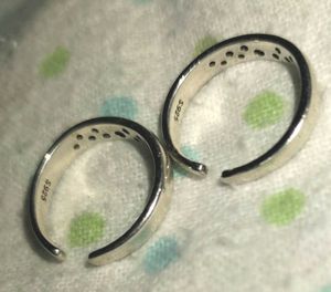 92.5 Elegant Silver Toe Rings Set