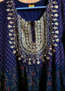 Beautiful Blue Embroidered Kurta