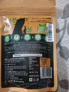 Alps Goodness Liquorice Beauty Mask