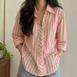 Striped Button-Up Shirt