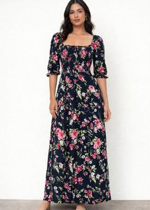 Brand new smocked dress with puff sleeves