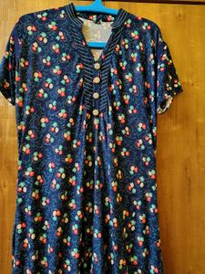 🔥Navy Blue Floral Print Kurta