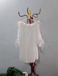 Women's Off-Shoulder Tie Sleeve Blouse