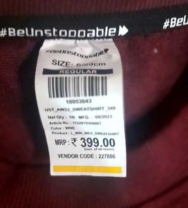 Women Wine Coloured Sweat-Shirt