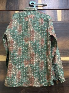 Patterned Button-Down Shirt