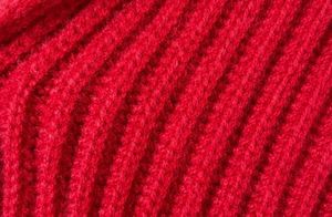 Red Cropped Knit Cardigan