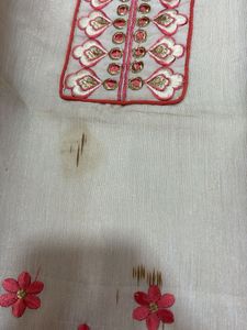 Designer Kurta Set with Dupatta lil spot on it