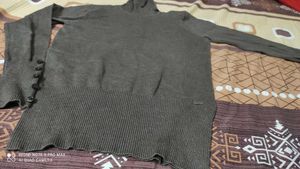 Brown Woman And Girl's Neck Top..