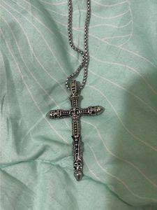 Silver Cross Pendant Necklace