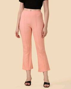 Peach Flared Trousers