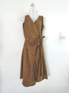 Dark Mustard Striped Dress (Women's)