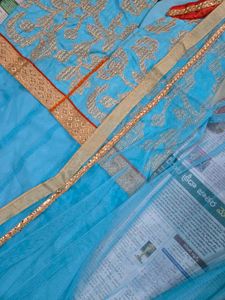 Beautiful Blue Anarkali Gown with dupatta