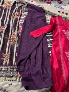 organza  Floral Kurta Set with free kurt