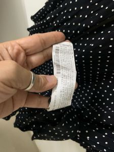 ZARA Black Polka Dot Flared Dress