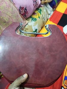 Metal Artificial Leather Ladies Purse