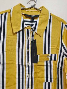 VERONICA BEARD Striped Button-Down Shirt