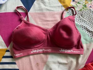 Pink Sports Bra with "Japan Beauty" Logo
