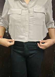 grey  trendy shirt  for women