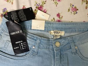 Forever 21 Light Wash Mom Fit Jeans