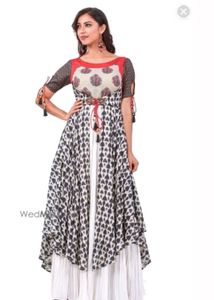 Elegant Printed Anarkali long Kurti