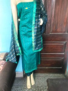 RAVISHING COTTON SILK UNSTITCHED SUIT