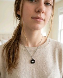 Elegant Black & White Pendant Necklace
