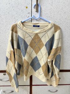 Argyle Knit Sweater