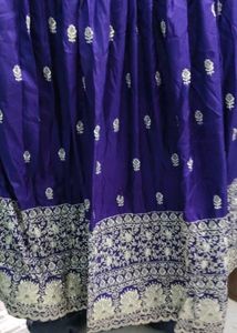 Beautiful Purple Embroidered Saree