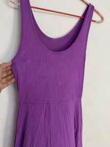 Purple Fit &amp; Flare Tank Dress