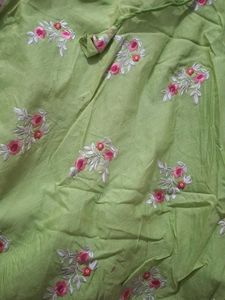 Green Embroidered Lehenga Choli Set