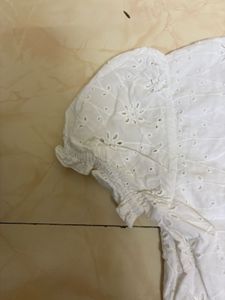 White Broderie Anglaise Crop Top