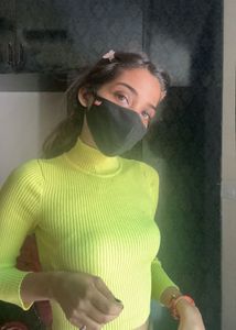 Neon Green Ribbed Top