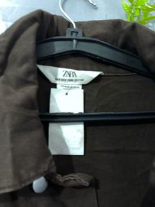 Zara Brown denim  Utility Jacket
