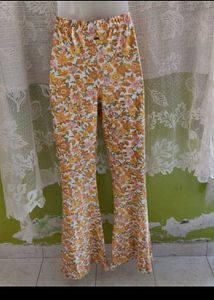 Retro Floral Bell Bottom Pants