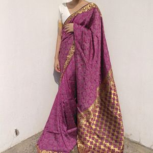 New Purple Silk Saree