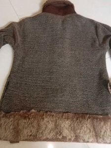 Chic Faux Fur Trimmed Cardigan