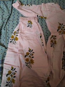 Pink Floral Kurta Set