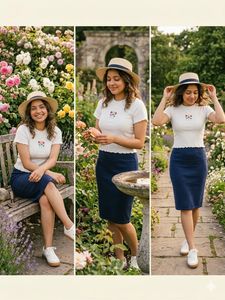 Cute Embroidered Floral T-Shirt🌸✨
