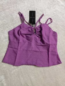 Purple Polka Dot Cami Top