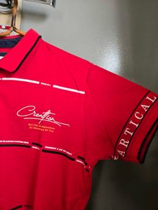 Men's Red Striped Polo Shirt