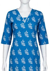 Blue Printed Kurta