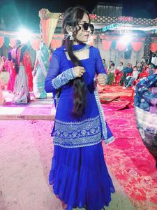 Royal Blue Sharara Suit Price Is Fixed