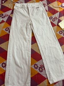 white Wide Leg Jeans