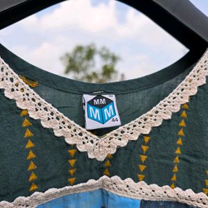fabric Printed embroidery Kurta