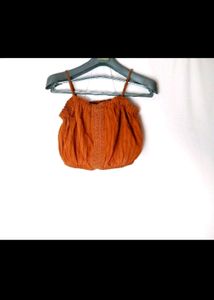 Brown Crop Top