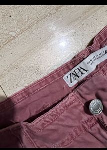 ZARA pink Cargo Jeans