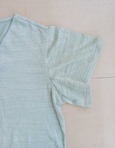 Imported Soft Mint Button-Up Top