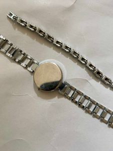 Silver Watch and Bracelet Set